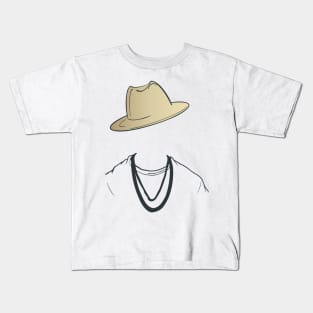 Invisible Man Face with Hat Kids T-Shirt